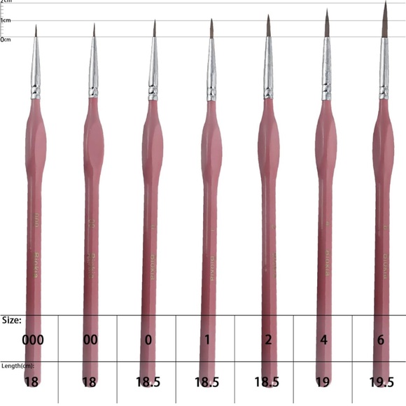 (3 pack) Detail Paint Brush Set, Miniature Paint Brushes,7pcs  (multi color) - Picture 6 of 8